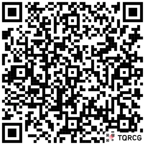 The 1000px PNG downloaded from the-qrcode-generator.com's free generator on September 4, 2026: a plain black QR code that decodes to a qrbench.com URL, with a small TQRCG logo watermark in the bottom-right corner